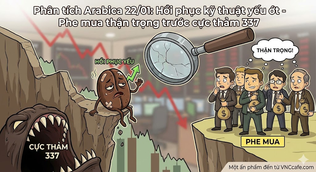 Phân tích Arabica 22/01: Hồi phục kỹ thuật yếu ớt - Phe mua thận trọng trước cực thảm 337